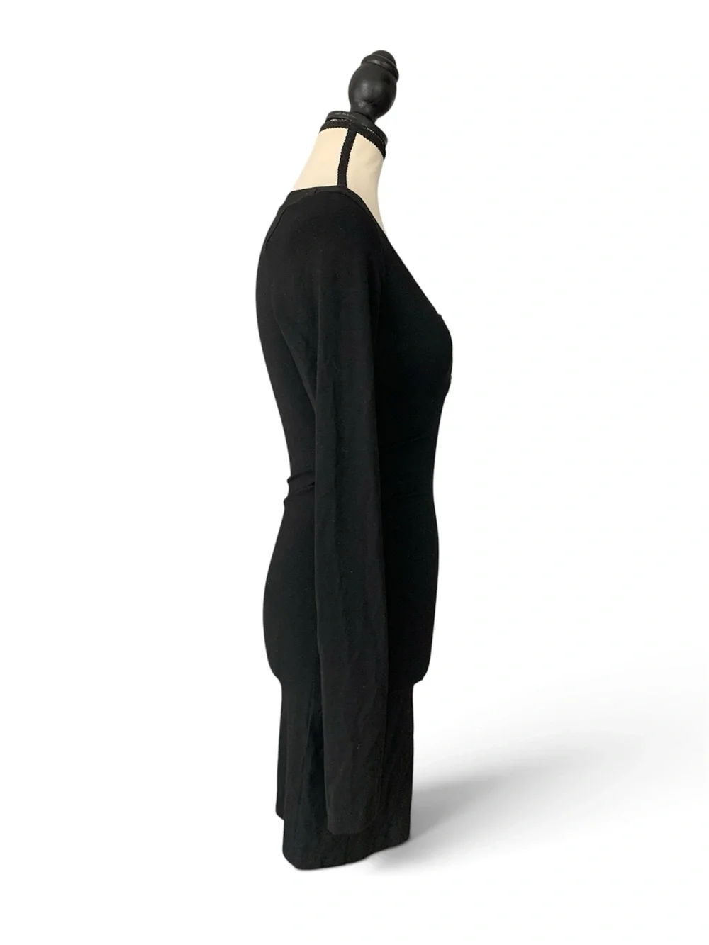 Black Long Sleeve Mini Dress